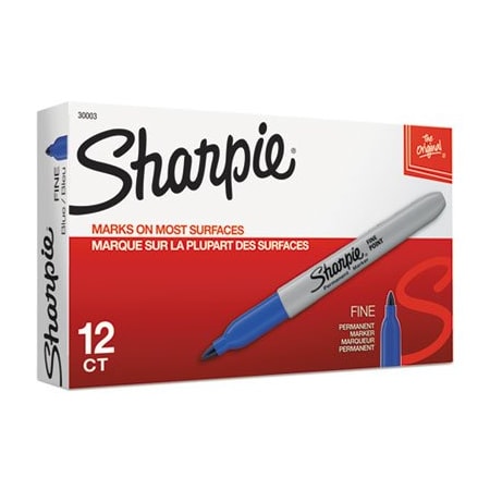 Sanford Blue Permanent Marker, Fine Tip 30003